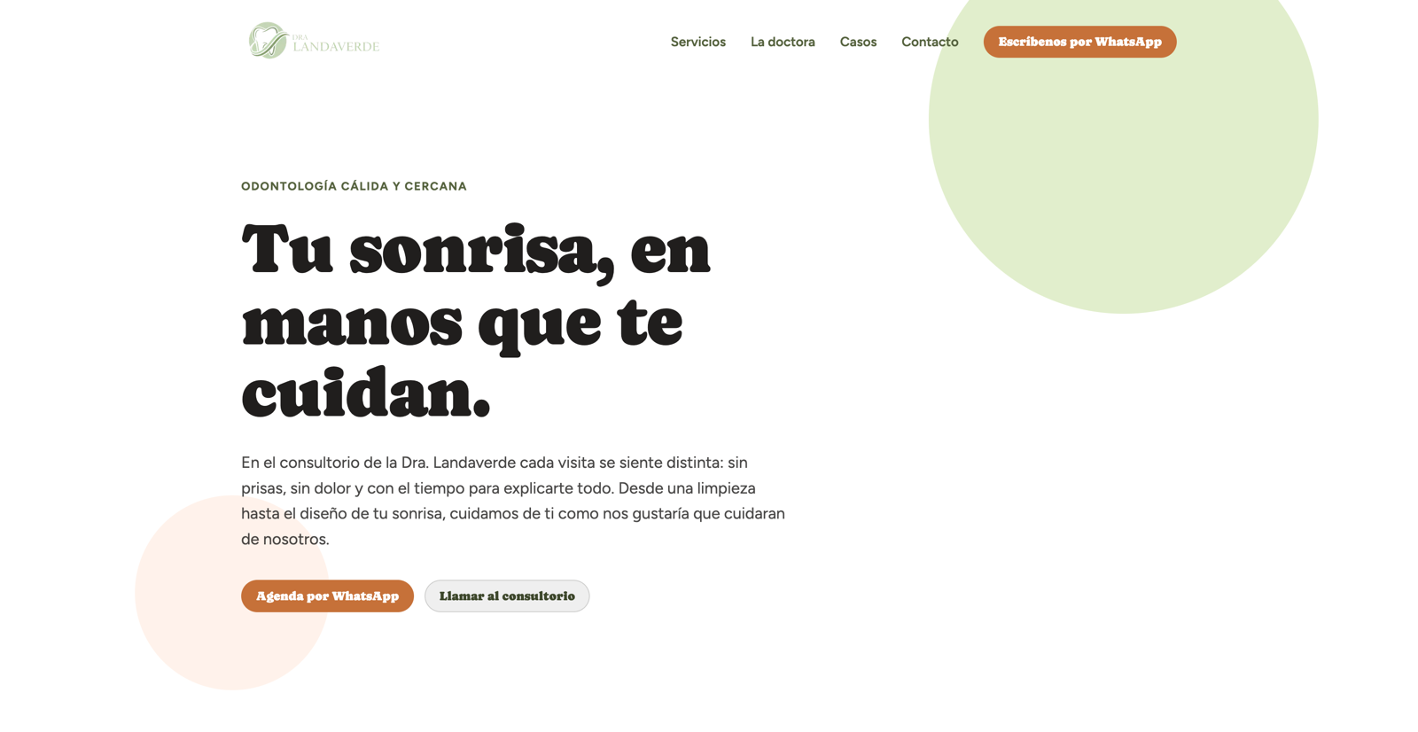 Portada del sitio de la Dra. Landaverde