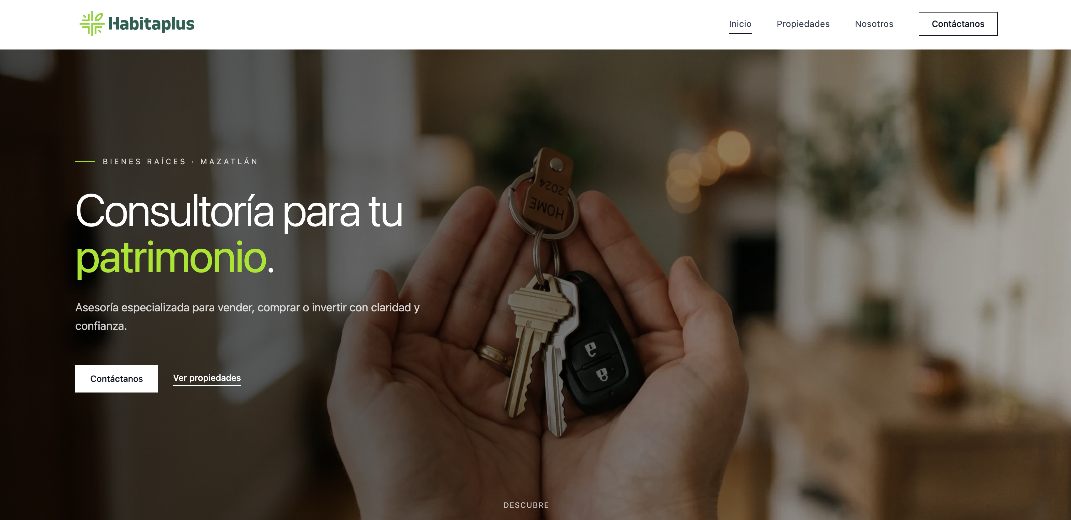 Portada del sitio de Habitaplus